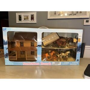 NEWRAY -SUNSHINE RANCH - WESTERN THE BIG COUNTRY HOME FRONTIER WAGON SCENE NIB